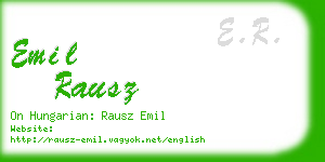 emil rausz business card